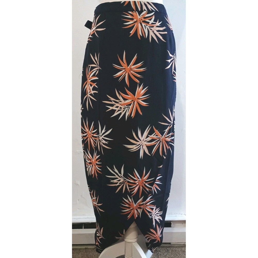 Runaway The Label Navy Burst Anya Skirt Size Large New Tropical Floral
